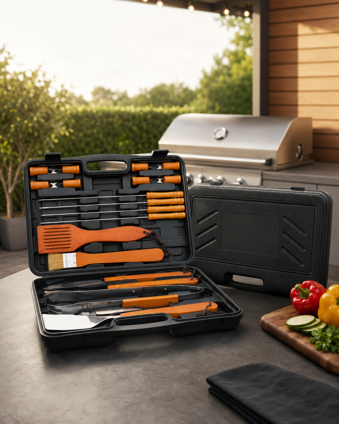 Set Parrilleros Asado Maleta 18 Piezas