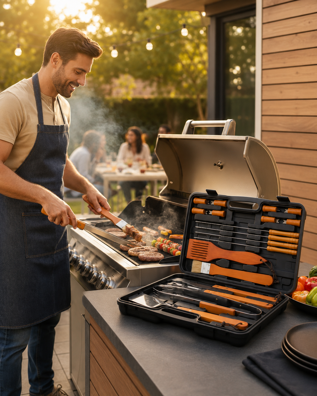 Set Parrilleros Asado Maleta 18 Piezas